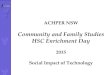 ACHPER NSW Community and Family Studies HSC Enrichment Day 2015 Social Impact of Technology