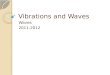 Vibrations and Waves Waves 2011-2012. Periodic Motion Periodic motion – a motion that repeats in a regular cycle. Simple harmonic motion – results when