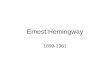 Ernest Hemingway 1899-1961. Most important works Novels The Torrents of Spring (1925) The Sun Also Rises (1926) A Farewell to Arms (1929) To Have and
