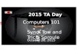 2015 TA Day Computers 101 Syndi Tow and Tricia Sproule October 26, 2015
