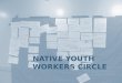 NATIVE YOUTH WORKERS CIRCLE. Mission Our mission is to grow the movement of youth workers, who lead and implement breakthroughs that strengthen native