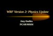 WRF Version 2: Physics Update Jimy Dudhia NCAR/MMM