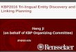 KBP2016 Tri-lingual Entity Discovery and Linking Planning Heng Ji (on behalf of KBP Organizing Committee) jih@rpi.edu