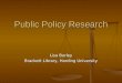 Public Policy Research Lisa Burley Brackett Library, Harding University