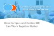 How Campus and Central HR Can Work Together Better