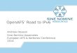 OpenAFS’ Road to IPv6 Andrew Deason Sine Nomine Associates European AFS & Kerberos Conference 2014