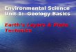 1 Environmental Science Unit 1: Geology Basics Earth’s Layers & Plate Tectonics