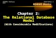CIS3465: Professor KirsSlide Number: 1 Chapter 2: The Relational Database Model (With Considerable Modifications) RDBMS Basics