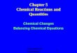 LecturePLUS Timberlake 1 Chapter 5 Chemical Reactions and Quantities Chemical Changes Balancing Chemical Equations