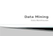 Data Warehouses 1.  What is a data warehouse?  A multi-dimensional data model  Data warehouse architecture  From data warehousing to data mining 2