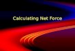 Calculating Net Force. When calculating force, remember, force has direction