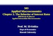 503 Applied Macroeconomics Chapter 2. The Behavior of Interest Rates 2004 Kevin D. Hoover Applied Intermediate Macroeconomics Prof. M. El-Sakka Dept of