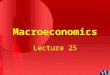 Macroeconomics Lecture 25. Review of the previous Lecture Economic Fluctuation –Long Run vs Short Run –Model of Aggregate Demand and Supply
