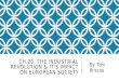 CH.20 THE INDUSTRIAL REVOLUTION & IT'S IMPACT ON EUROPEAN SOCIETY By: Toni Briscoe