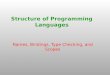Structure of Programming Languages Names, Bindings, Type Checking, and Scopes