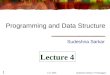 14.1.2001Sudeshna Sarkar, IIT Kharagpur 1 Programming and Data Structure Sudeshna Sarkar Lecture 4