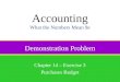 Demonstration Problem Chapter 14 – Exercise 3 Purchases Budget Accounting What the Numbers Mean 9e