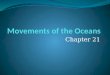 Chapter 21. Ocean Currents Ocean water moves in giant streams called CURRENTS. Two categories: Surface & Deep Currents