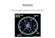 Atoms The smallest particle of an element.. Valence Electrons Electrons located in the outermost energy level of an atom