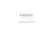 ENDNOTE Installation Guide. E ENDNOTE ON LIBRARY PAGE ( Scroll down to see download instructions