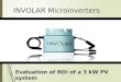 INVOLAR Microinverters Evaluation of ROI of a 3 kW PV system