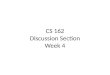 CS 162 Discussion Section Week 4. Administrivia Design reviews Friday, Monday and Tuesday – Every member must attend – Will test that every member understands