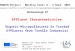 Organic Micropollutants in Treated Effluents from Textile Industries TOWEF0 Project Meeting Paris 2 – 3 Sept. 2003 Robert Loos, Georg Hanke, Steven Eisenreich