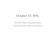 Chapter 15: XML TP2543 Web Programming Mohammad Faidzul Nasrudin