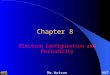 HSTMr.Watson Chapter 8 Electron Configuration and Periodicity