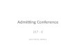 Admitting Conference 217 – E Clerk YUMUL, ARVIN R