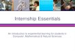 Internship Essentials An introduction to experiential learning for students in Computer, Mathematical & Natural Sciences