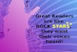  Great Readers are like ROCK STARS, they want their voices heard!