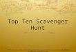 Top Ten Scavenger Hunt Thanks to  for being a phenomenal resource of fun!