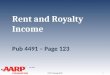 TAX-AIDE Rent and Royalty Income Pub 4491 – Page 123 NTTC Training 20131