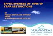 EFFECTIVENESS OF TIME OF YEAR RESTRICTIONS BY MARCIA BOWEN AND KIMBERLY PAYNE NORMANDEAU ASSOCIATES INC