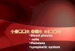Blood and Lymph Blood plasma cells Platelets Lymphatic system