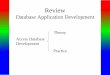 Review Database Application Development Access Database Development Theory Practice