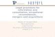 V Legal provisions for information and consultation, exceptional circumstances, mergers and acquisitions Elewijt, 6 th October 2015 Maria Jauhiainen Legal
