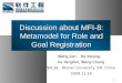 Discussion about MFI-8: Metamodel for Role and Goal Registration Wang Jian, He Keqing, He Yangfan, Wang Chong SKLSE, Wuhan University, P.R. China 2009.11.18