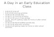 A Day in an Early Education Class 8.05-8.25 drop off 8.25-10.00 morning activities 10.00-10.30 outside play 10.30-11.15 morning activities 11.30-12.30