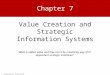 Value Creation and Strategic Information Systems © Gabriele Piccoli Chapter 7 What is added value and how can it be created by way of IT- dependent strategic