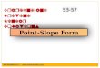 Graphing and Writing Linear Equations Point-Slope Form 53-57 “MATHEMATICS I” - 