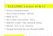 ELE22MIC Lecture 10 & 11 Serial Communications Serial Data Formats - RS232 6850 ACIA HC-COM’s Serial Port - 6551 IBM PC UART: The 16550 & 16554 RS232