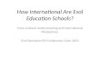 How International Are Esol Education Schools? Cross Cultural Understanding and International Mindedness Esol Education PD Conference Cairo 2015