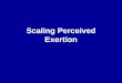 Scaling Perceived Exertion. Psychophysiolgoy Relationship between physical stimuli & perceptual responses Relationship between body & mind