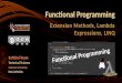 Functional Programming Extension Methods, Lambda Expressions, LINQ SoftUni Team Technical Trainers Software University 