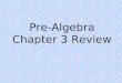 Pre-Algebra Chapter 3 Review. Chapter 3 Review 1)Write each decimal. a) three thousand one and three thousandths b) four and three tenths