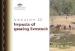 Impacts of grazing livestock s e s s i o n 12 Impacts of grazing livestock