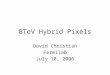 BTeV Hybrid Pixels David Christian Fermilab July 10, 2006
