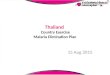 Thailand Country Exercise Malaria Elimination Plan 15 Aug 2015